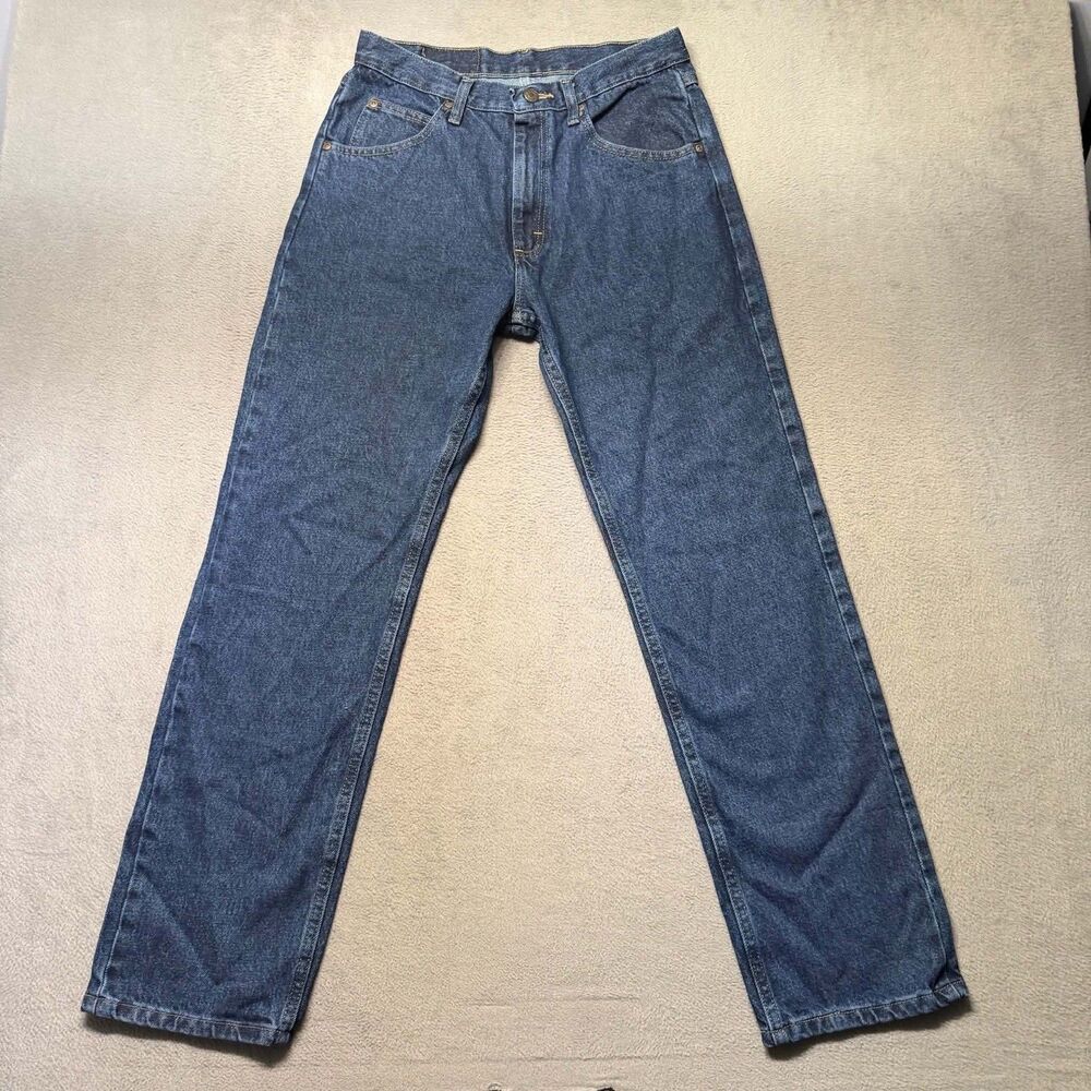Wrangler Five Star Premium Jeans Mens 31x32 Blue Straight Dark Wash Denim NWT